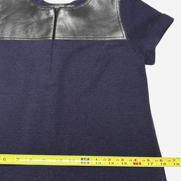 Massimo Dutti Wool Blend Mini Dress With Leather Details - Picture 11 of 15